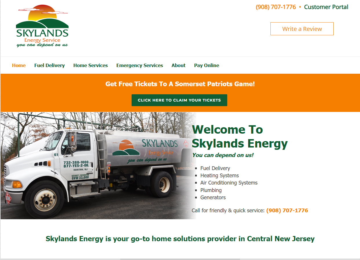 Skylands Energy Service - HVAC and fuel delivery company serving Middletown Township NJ